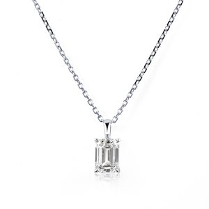 Emerald-Cut Diamond Necklace — 1ct