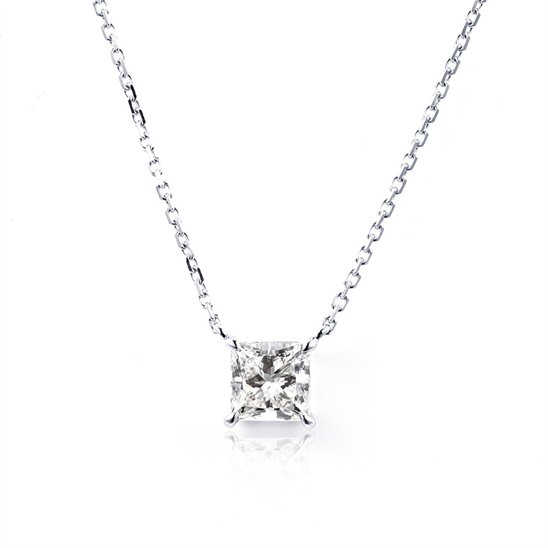 Princess-Cut Diamond Necklace — 1ct