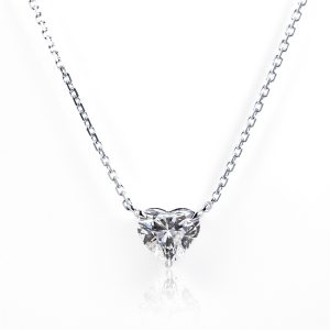 Heart Diamond Pendant Necklace — 1ct