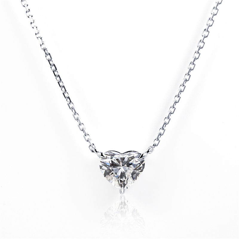 Heart Diamond Pendant Necklace — 1ct