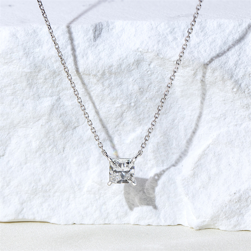 Princess-Cut Diamond Necklace — 1ct - Image 2