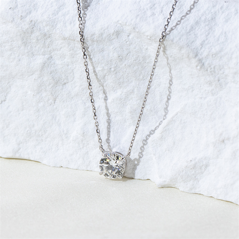 Round Diamond Necklace — 1ct, H Colour - Image 3