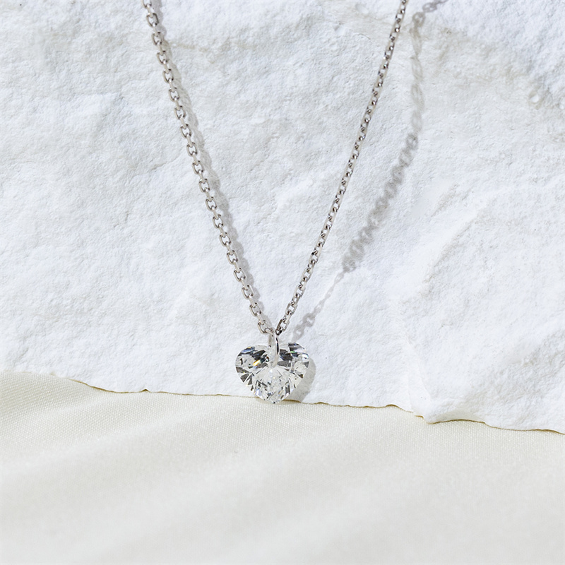 Heart Diamond Necklace — 1ct - Image 3