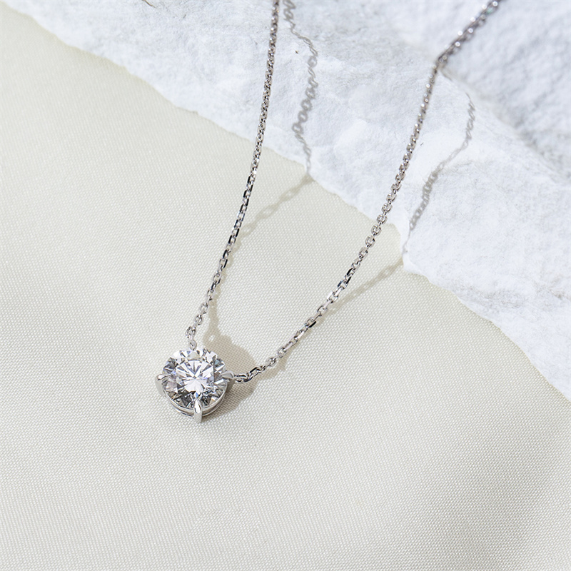 Round Diamond Necklace — 1ct, H Colour - Image 4