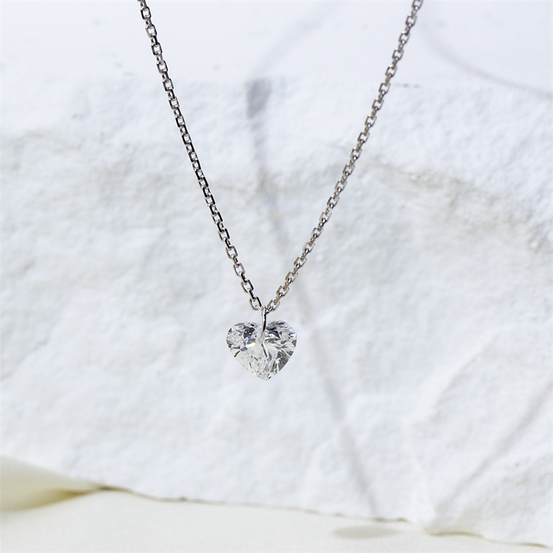 Heart Diamond Necklace — 1ct - Image 4