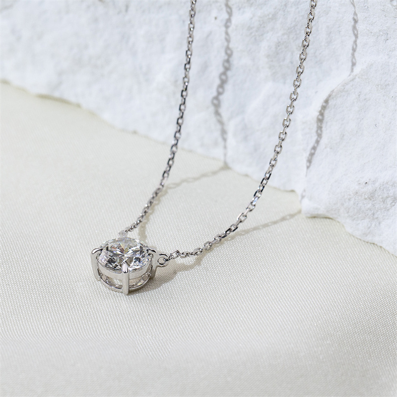 Round Diamond Necklace — 1ct, H Colour - Image 5
