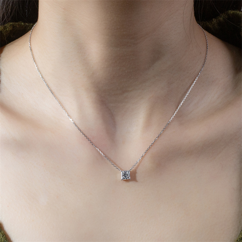 Princess-Cut Diamond Necklace — 1ct - Image 5