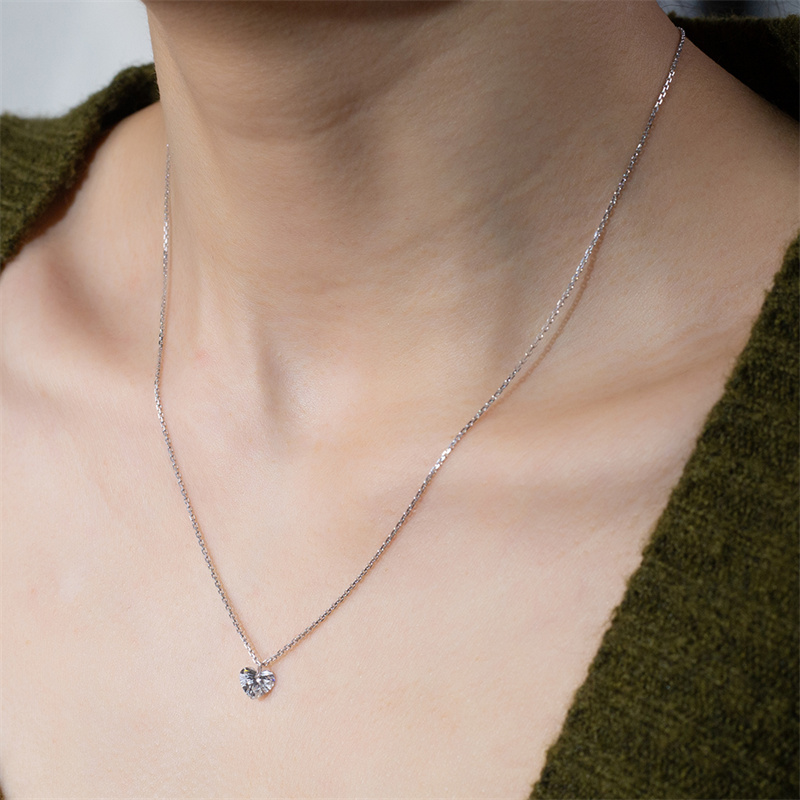 Heart Diamond Necklace — 1ct - Image 5