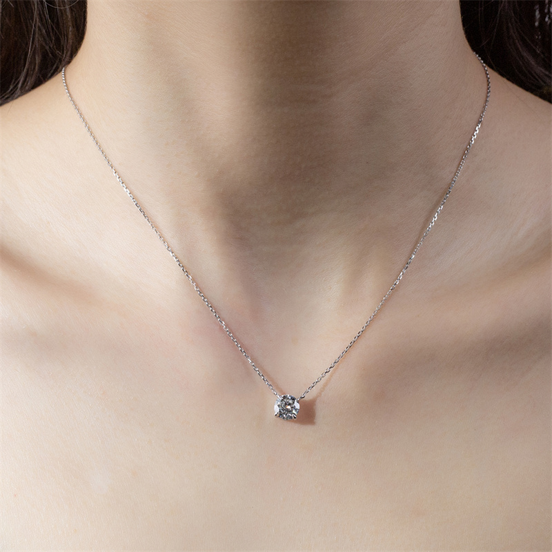 Round Diamond Necklace — 1ct, H Colour - Image 7