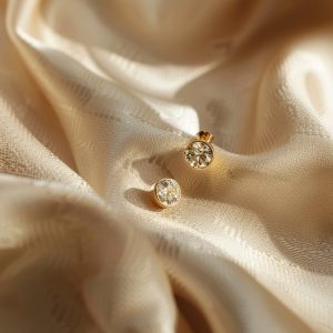 Round Diamond Stud Earrings 5.5mm
