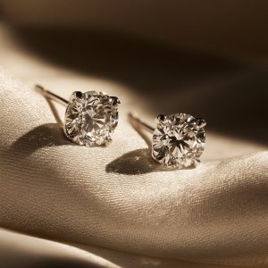 Platinum Diamond Stud Earrings