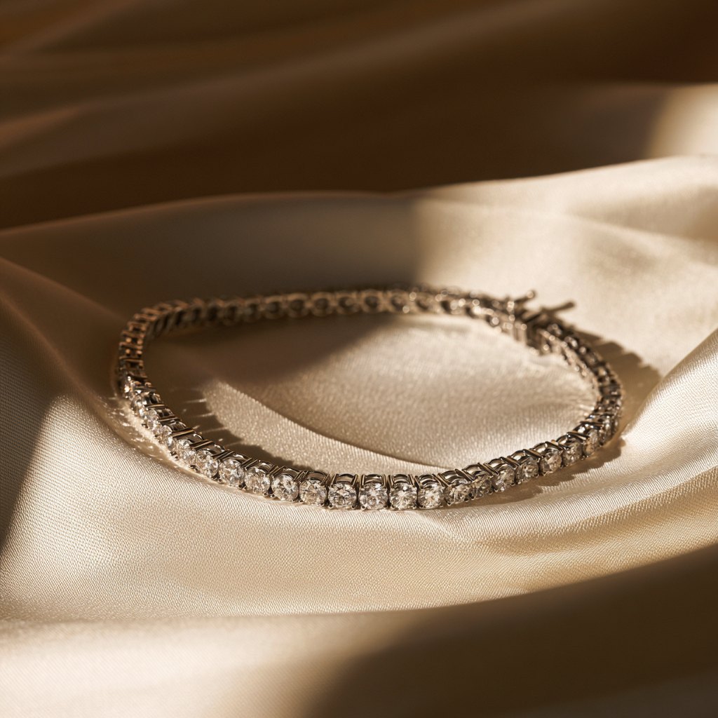 Lab-Grown Diamond Tennis Bracelet clasp