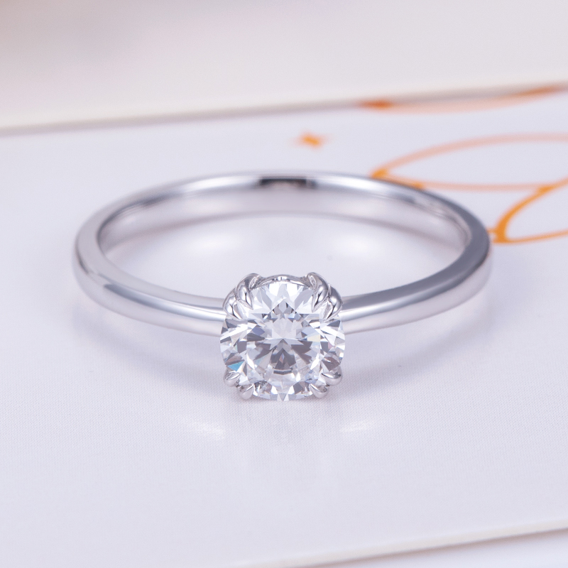 Round Diamond Solitaire Ring — product view 1