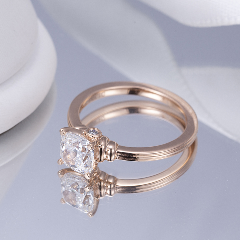Cushion Diamond Solitaire Ring — product view 2