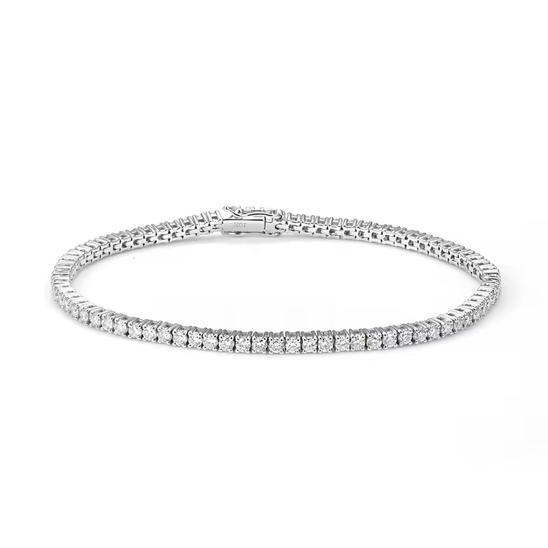Platinum Lab-Grown Diamond Tennis Bracelet